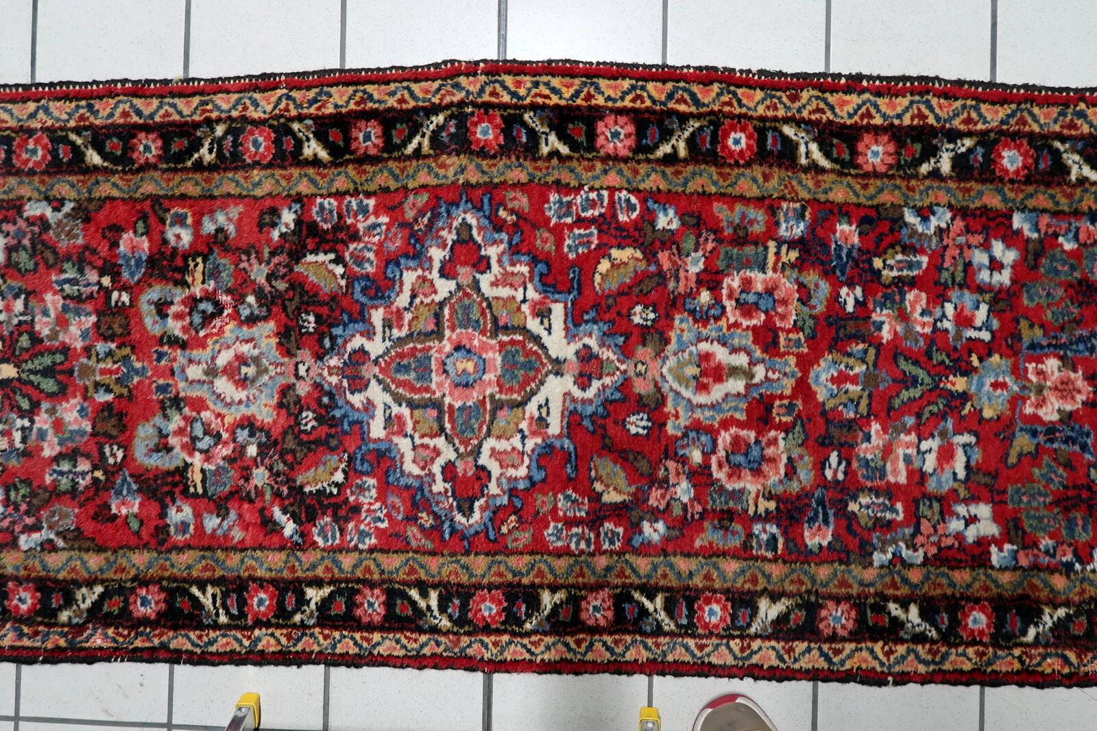 Antique Persian Hamadan runner 75 cm x 315 cm 1920s - 1C1233