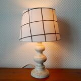 Vintage ceramic lamp and custom lampshade