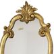 French Baroque-style gold-leaf gilded mirror with crest, 60 cm