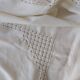 Antique white cotton tablecloth