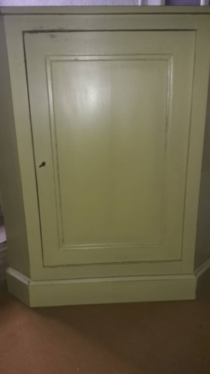 Walnut corner cabinet, 1950