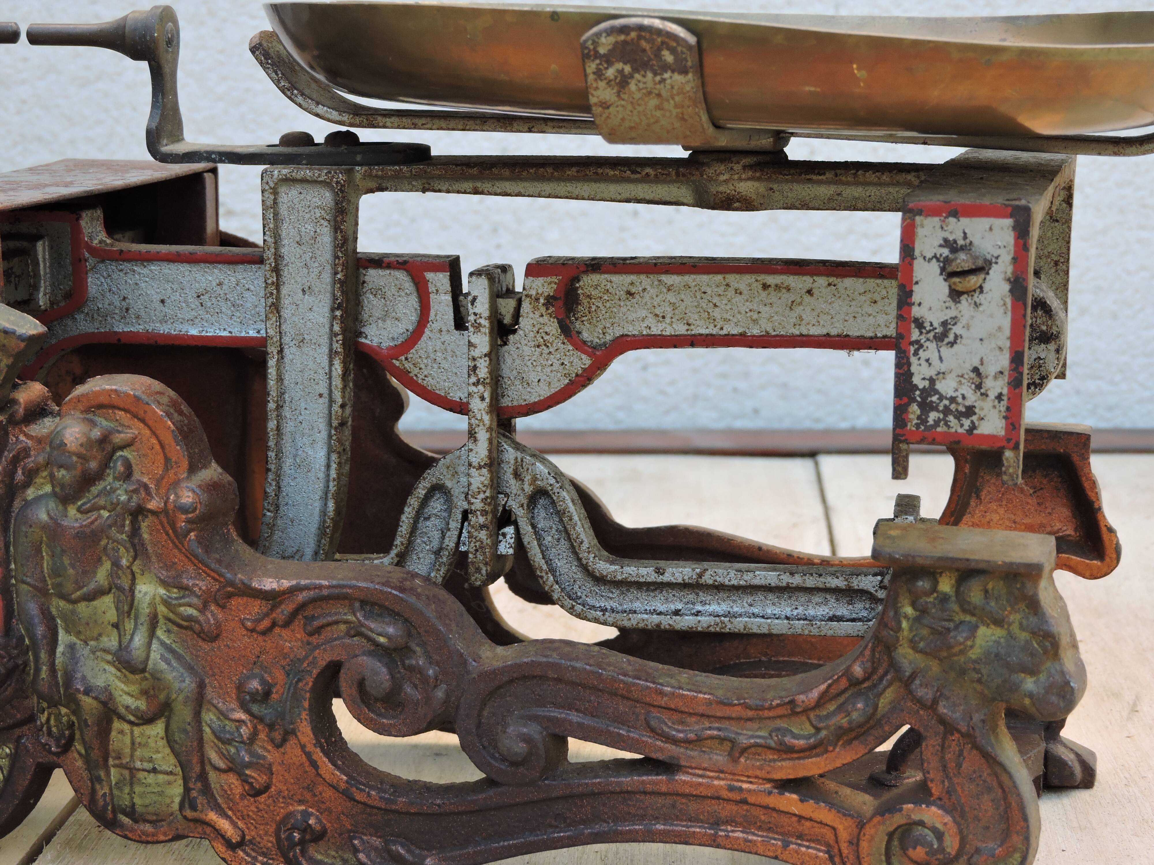 Skeleton beak balance the parisian Testut ancient maraicher epicier