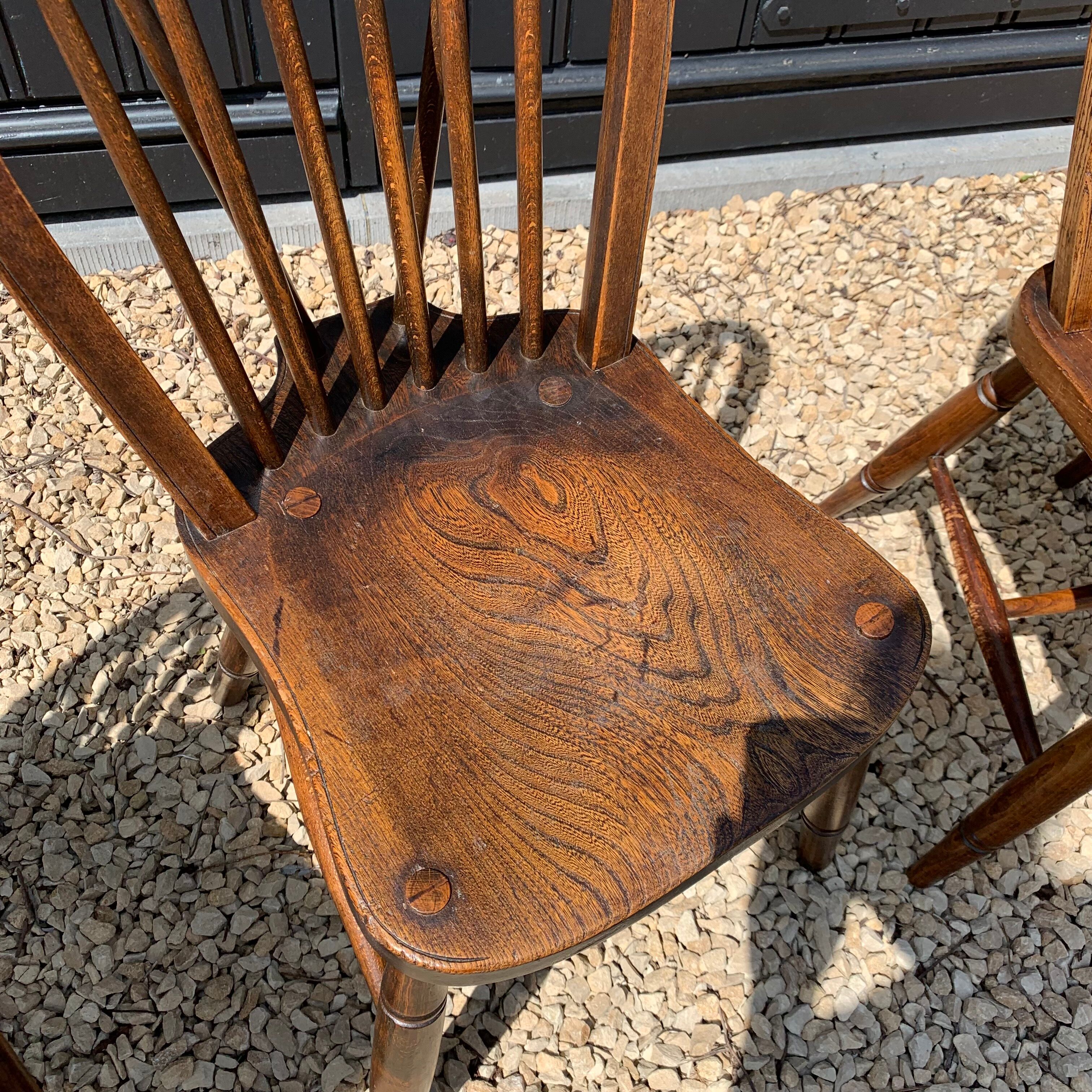 Set of 4 Windsor Sack-back chairs