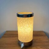 Midcentury design plastic and chrome table lamp by Aka, Germany, 1960s