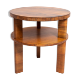 Table basse moderne du milieu du siècle, vintage, art déco, bois de noyer, Pologne, années 1960