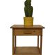 Vintage pinewood bedside table compact design 70's