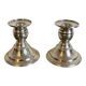 Pair of silver metal candlesticks
