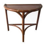 Rounded rattan console