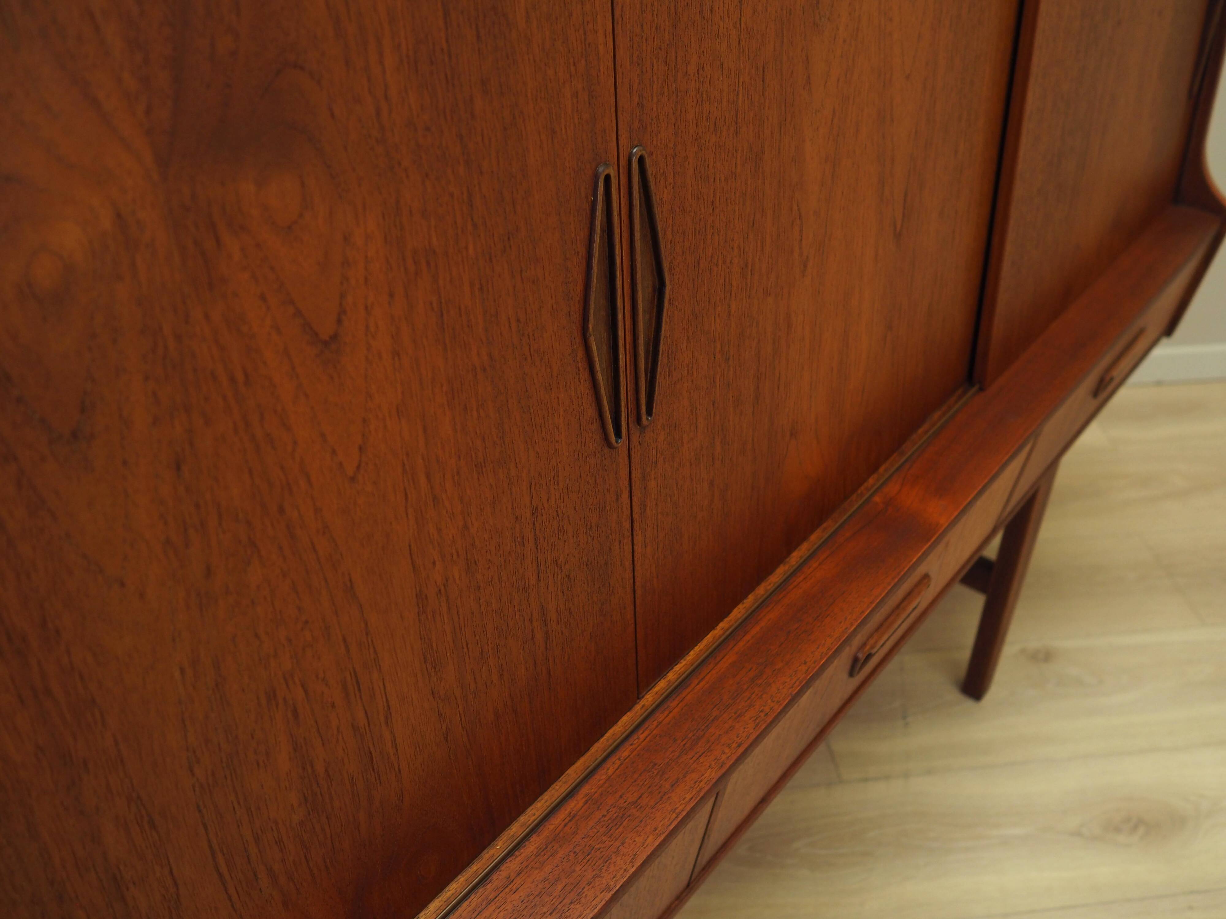 Teak highboard, Danish design, 1960s, production: Denmark