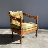 Giorgetti / classic armchair in art deco style / italy 1970s