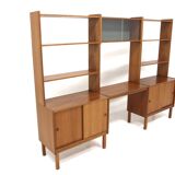 Scandinavian "triple" teak bookcase, Sweden, 1960