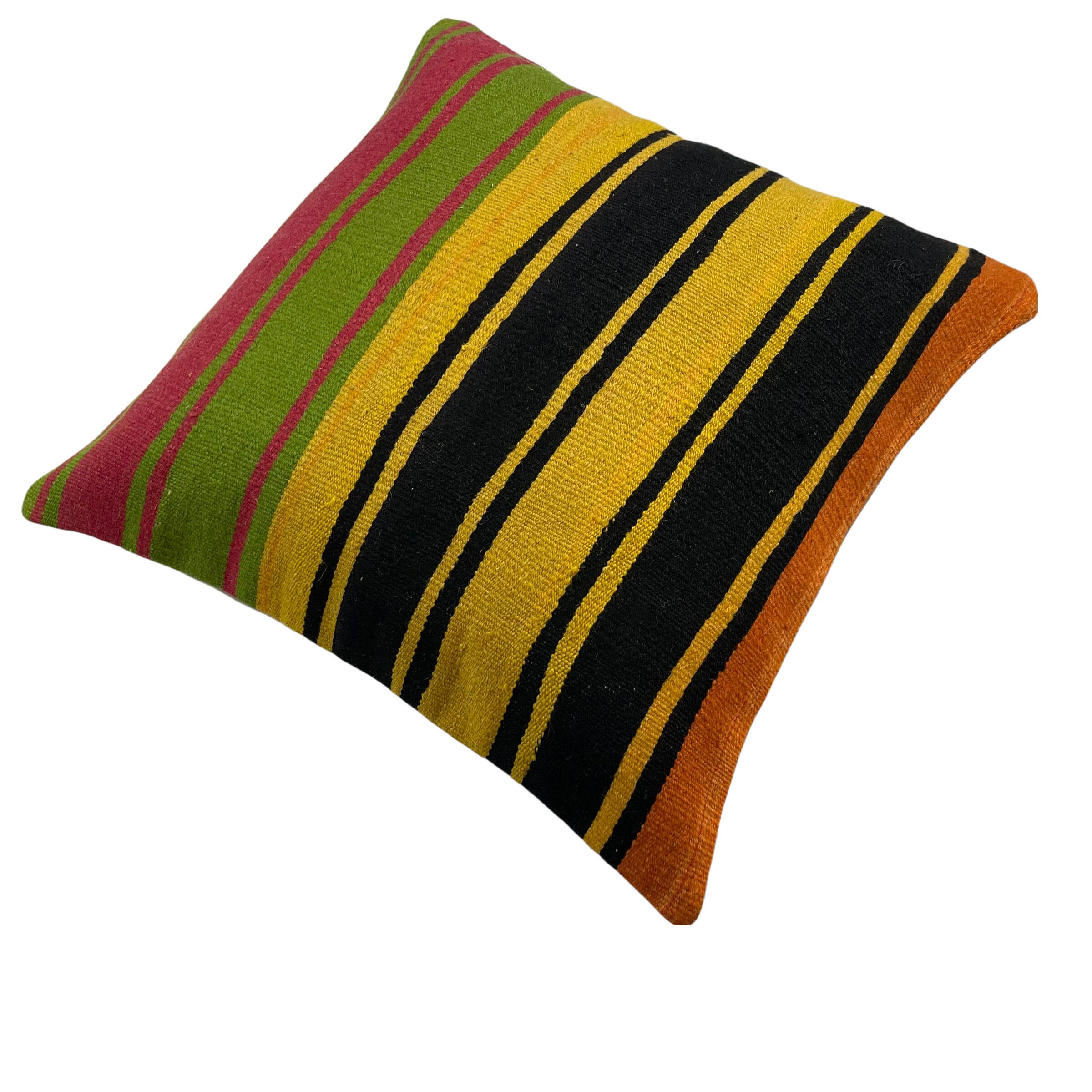 Vintage turkish kilim cushion cover, 60x60 cm