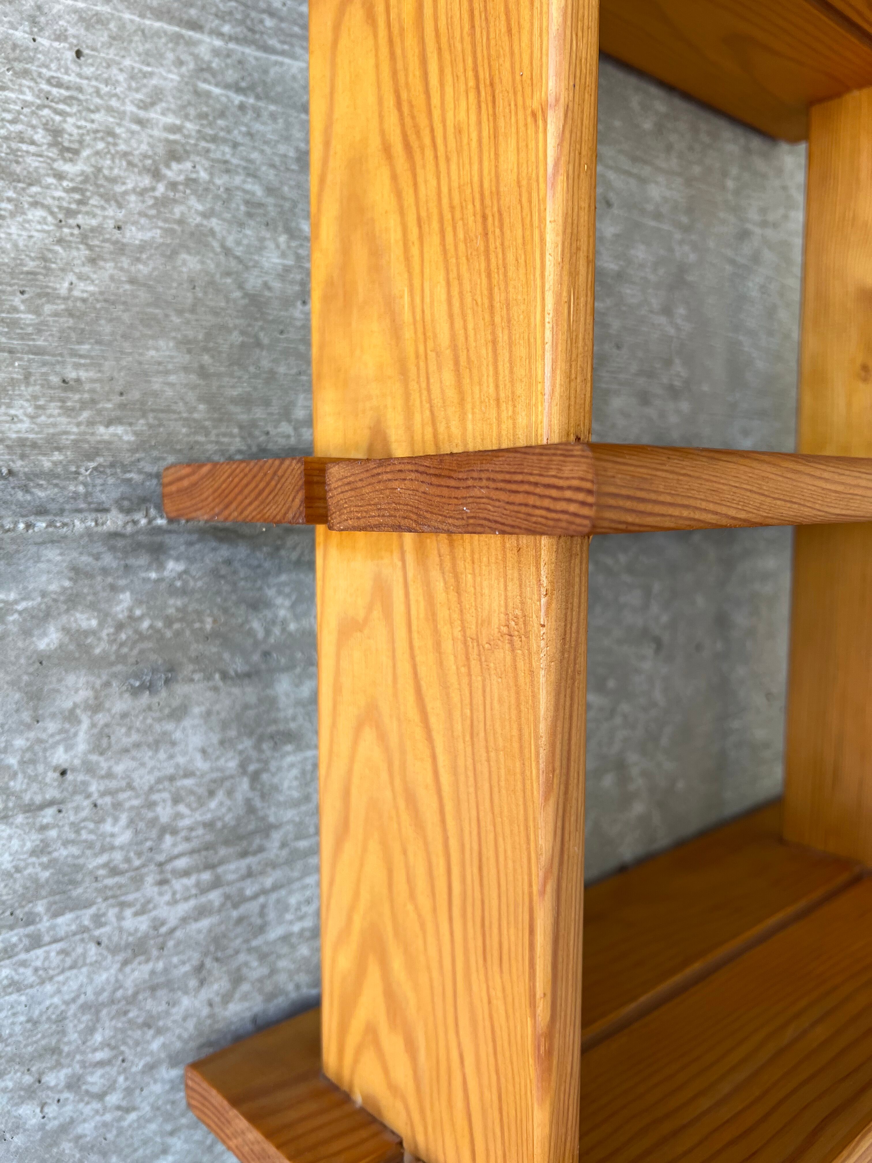 Modernist pine shelf bookcase Regain