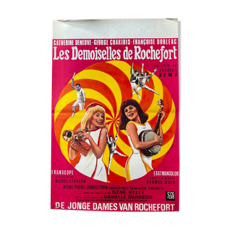 Belgian cinema poster "Les Demoiselles de Rochefort" Catherine Deneuve 36x54cm 1967