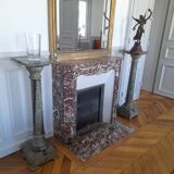 Pair of 19th century green marble columns