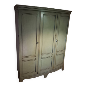 Armoire ancienne style Louis XVI bois laqué