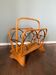 Vintage Wood and Brass Magazine Rack, 1930s