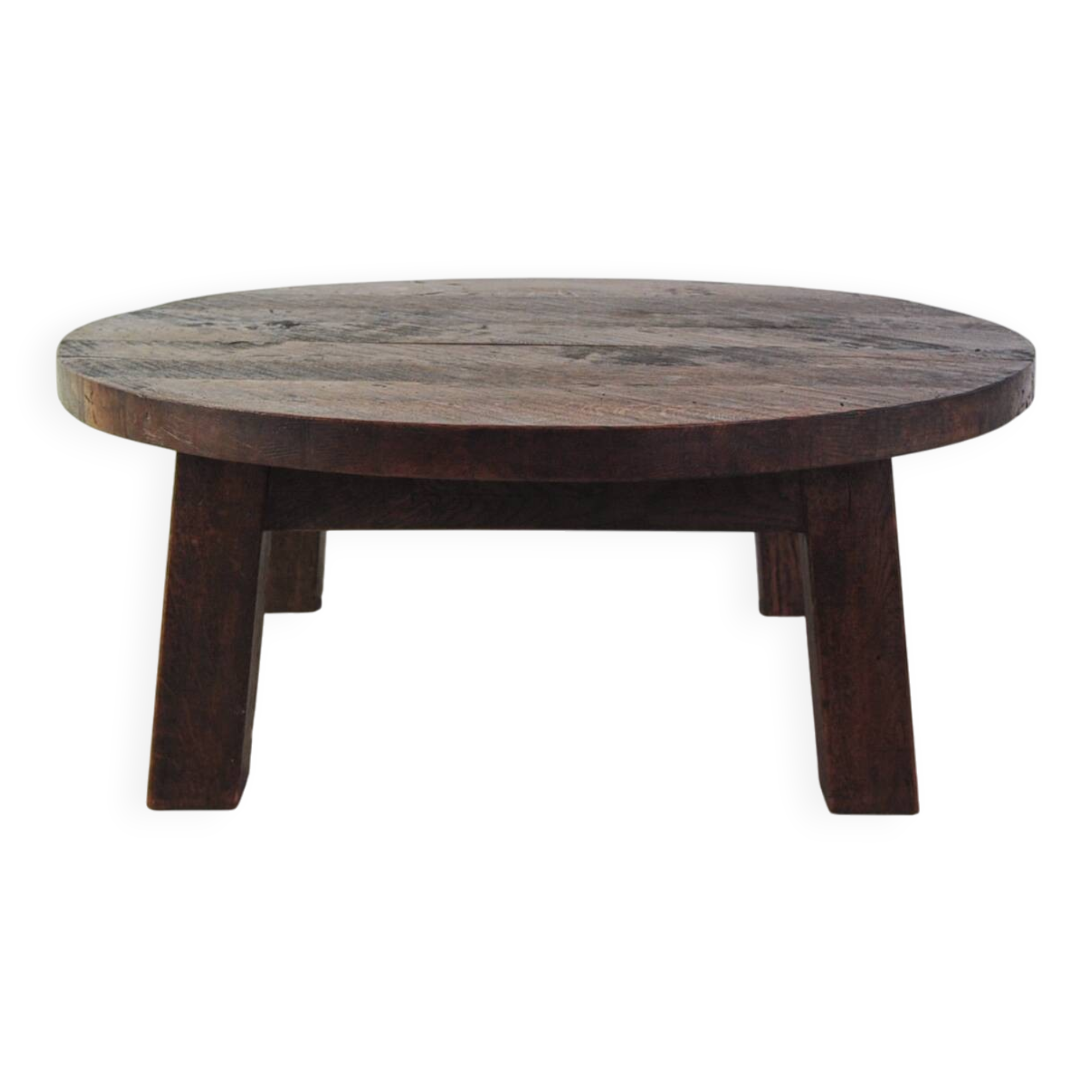 Round brutalist coffee table