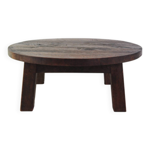 Table basse ronde de style brutaliste