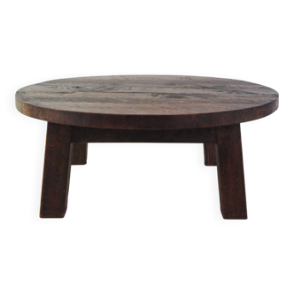 Round brutalist coffee table