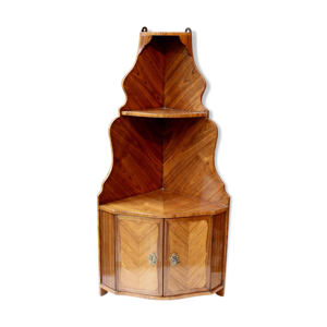 Etagère d'angle Louis XV en marqueterie