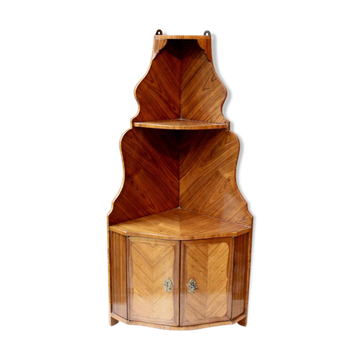 Etagère d'angle Louis XV en marqueterie