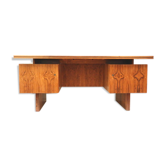 Large vintage rare Rio rosewood executive desk from Steinhagener Möbelfabrik