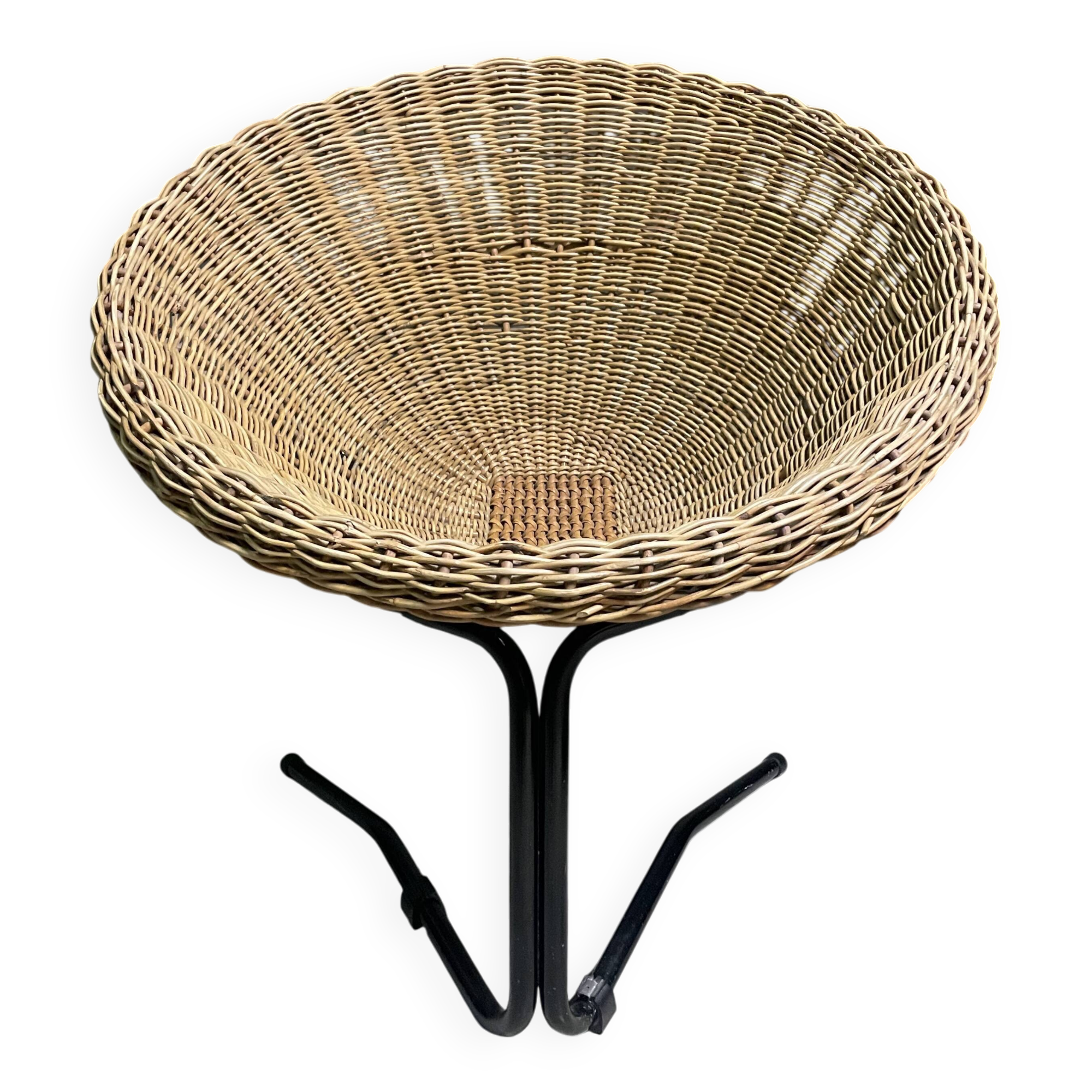 Rattan lounge chair by rohé noordwolde, 1960's