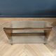 Canelé glass and wood magazine rack - 1950s