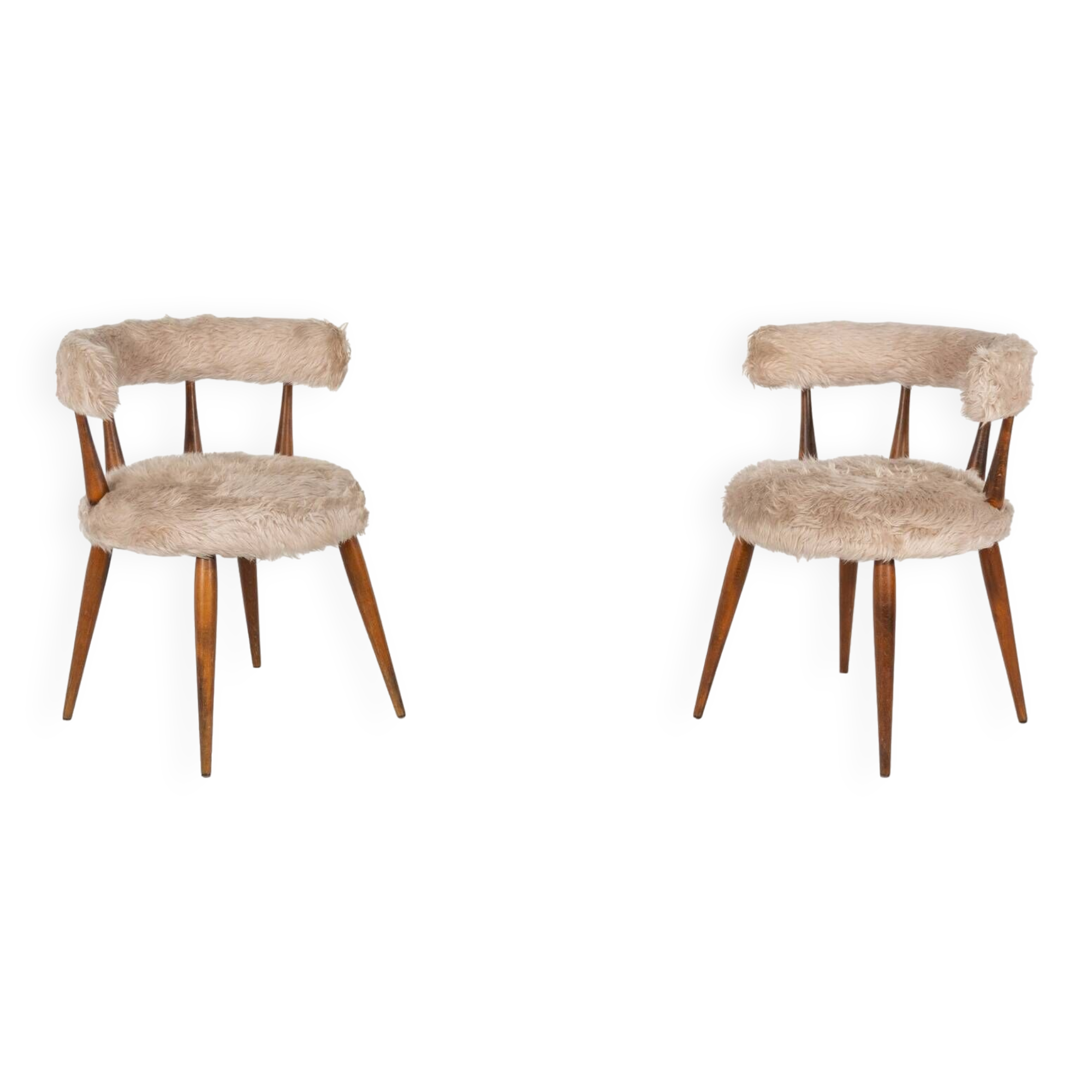 Mid-Century Pair of Scandinavian Cocktail Chairs - 1950s