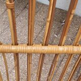 Lit enfant rotin 60's