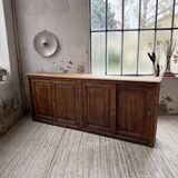 XL oak workshop sideboard with sliding doors from 1900