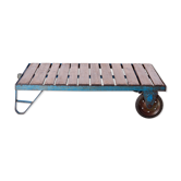 Industrial Czech Blue Coffee Table, 1950s