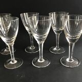 6 ancient crystal glasses