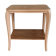 Side table with curved pink legs