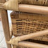 Vintage rattan chiffonier