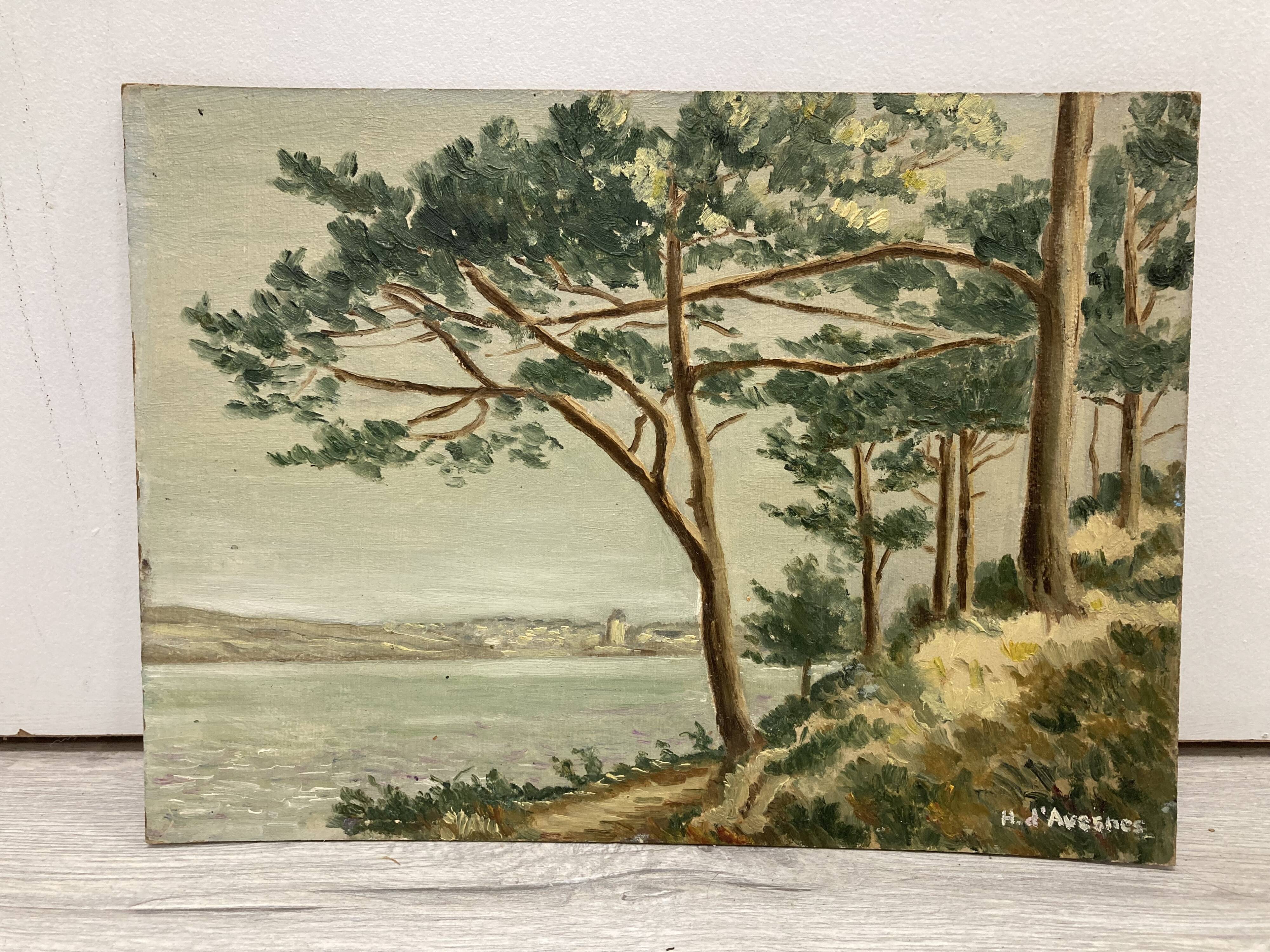Oil on vintage cardboard