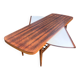 Danish design extendable coffee table with magazine rack