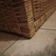 High wood and rattan chest of drawers