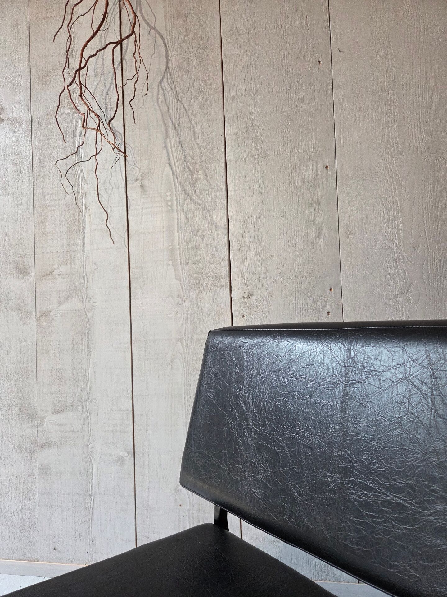 2 faux leather armchairs