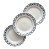 3 flat ironstone plates “Jenny” Saint Amand
