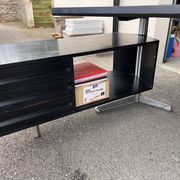 Boomerang Black Executive Desk assigned to Osvaldo Borsani for Tecno,