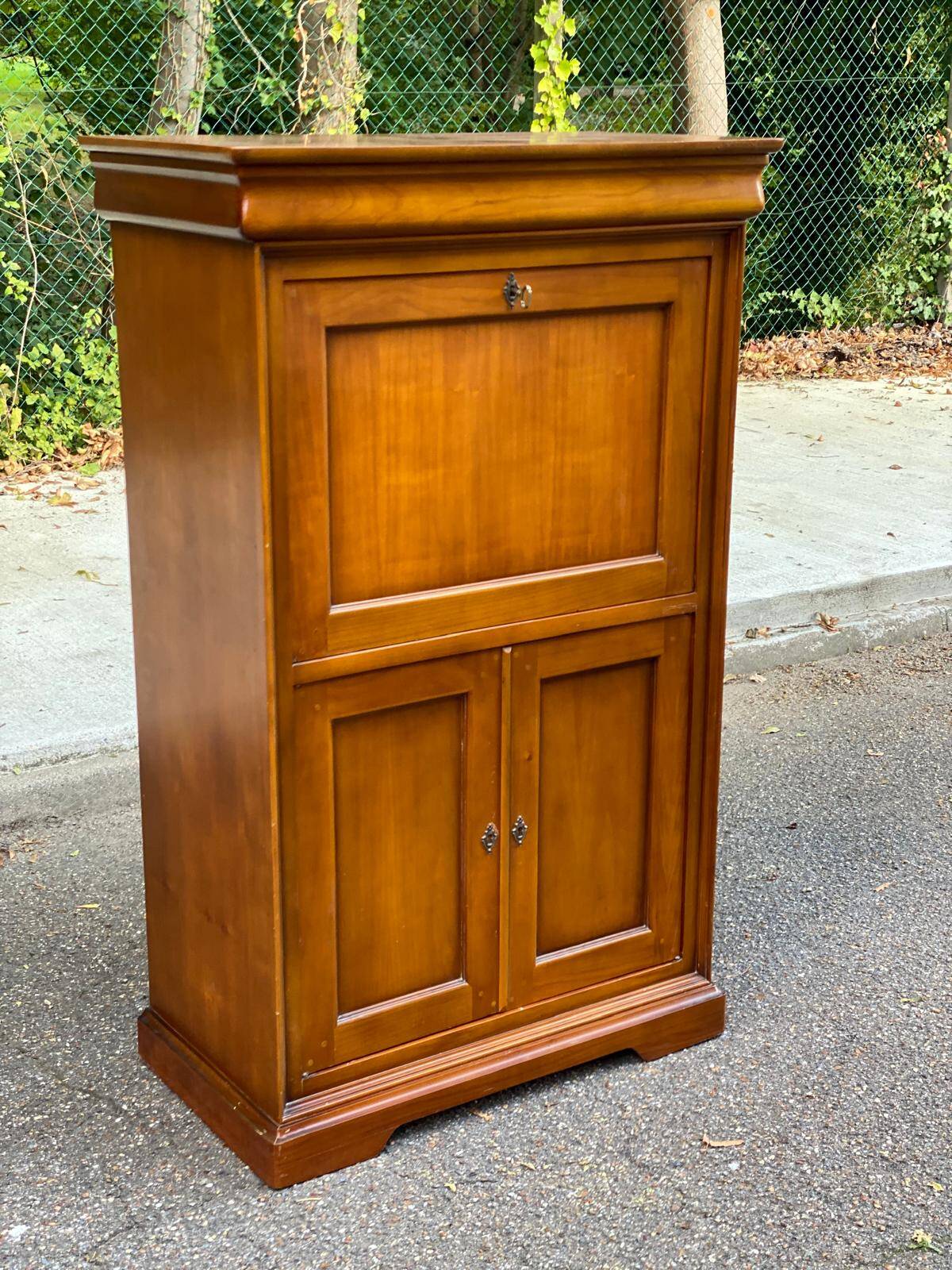 Louis Philippe secretary in solid wood and burl