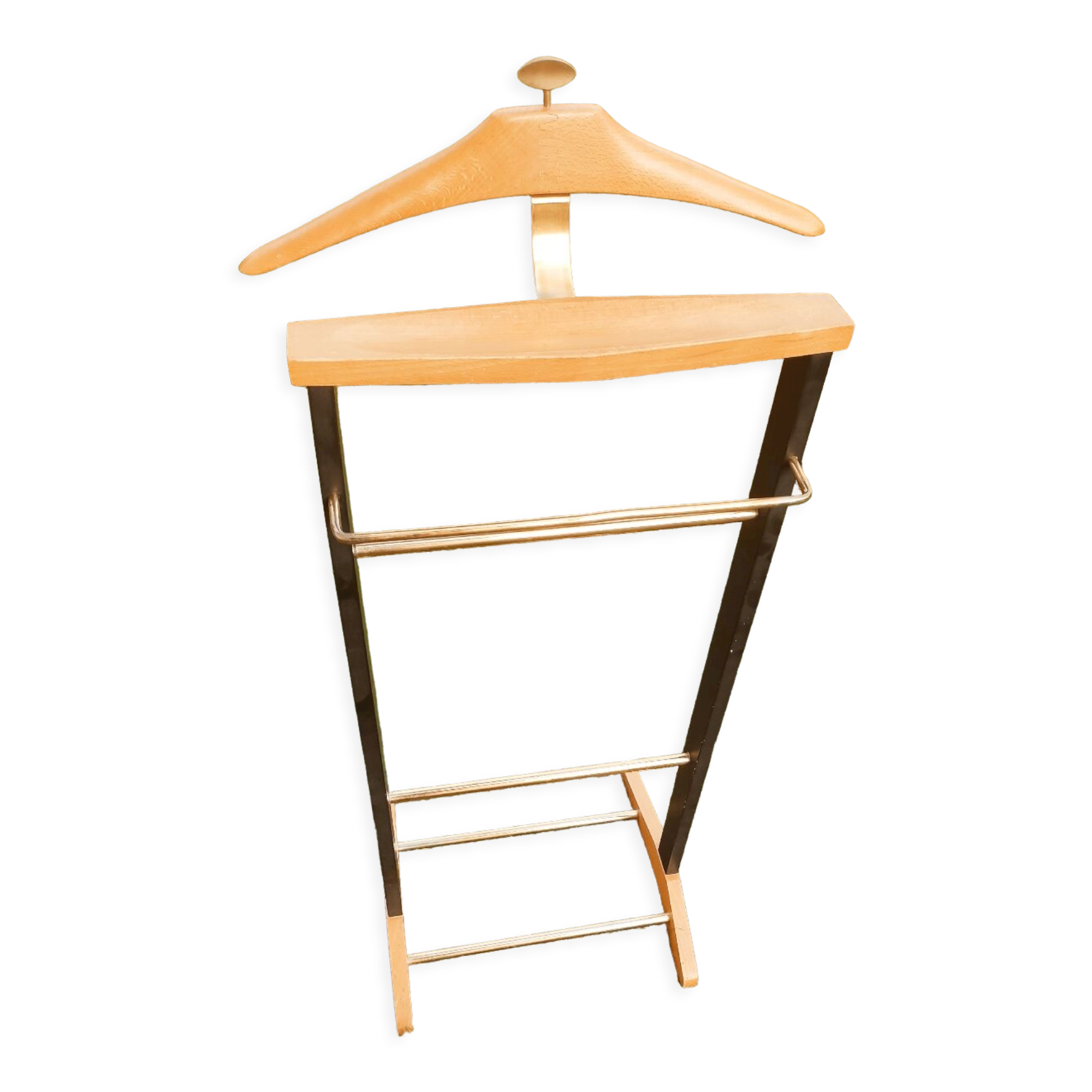 Night valet in beech and brass by Fratelli