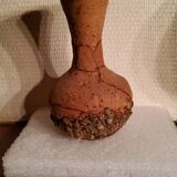 Terracotta vase covered with cork from the 70s