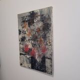 Table Painting Old Abstract Composition Abstraction XXth Signed Dated 79