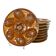 Lot de 9 assiettes à huîtres barbotine Sarreguemines