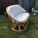 Vintage rattan lounge 1 bench and 2 swivel armchairs in perfect condition.