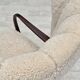 1960s, Danish high-back armchair, genuine sheepskin, reupholstered.