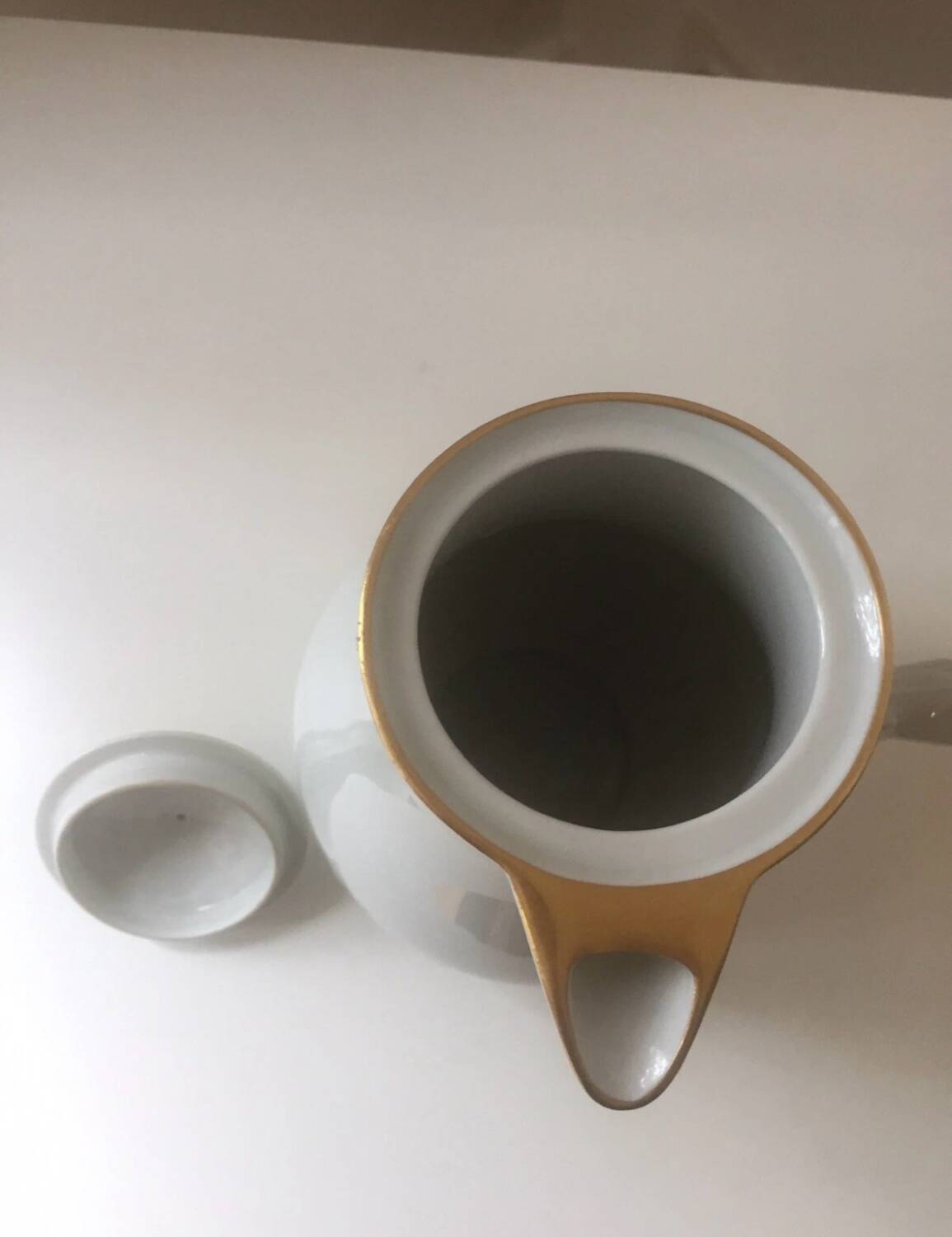 Beautiful Limoges coffee pot and teapot, UNIC Paris.